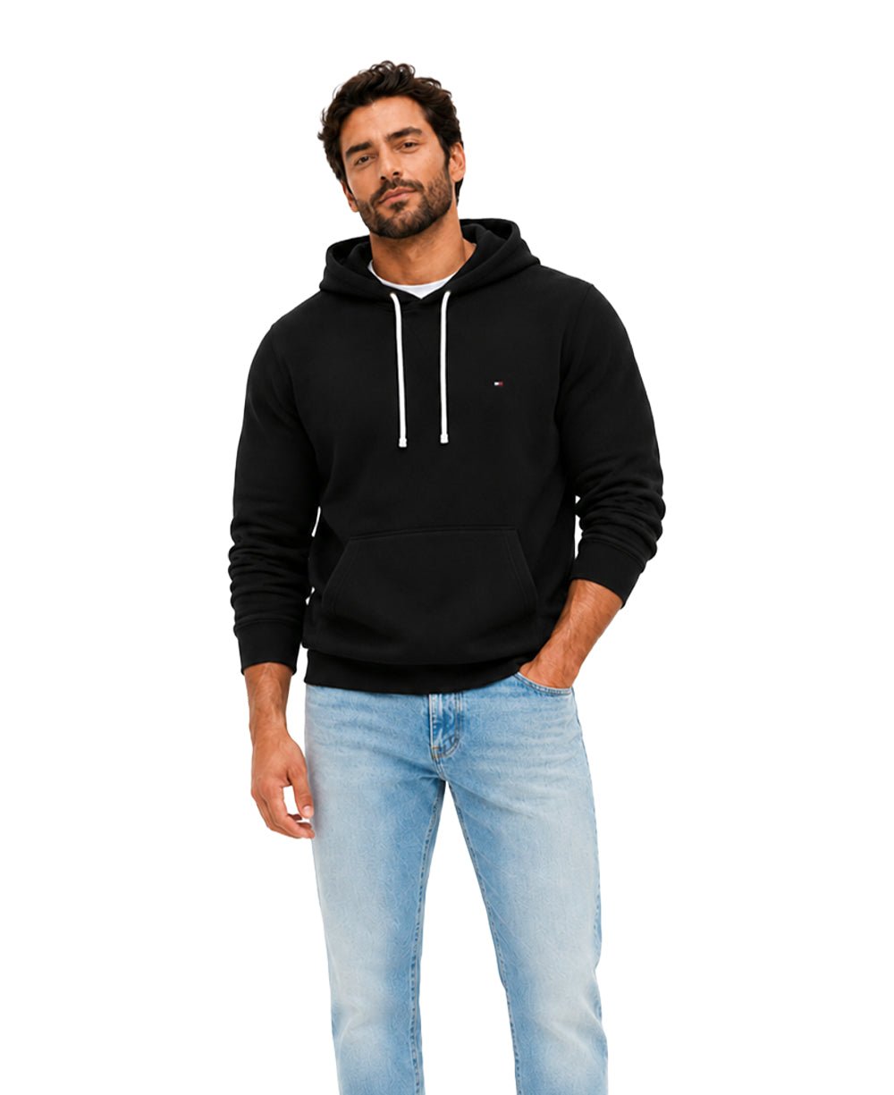 Moletom Preto Masculino Com Capuz Essential - Tommy Hilfiger