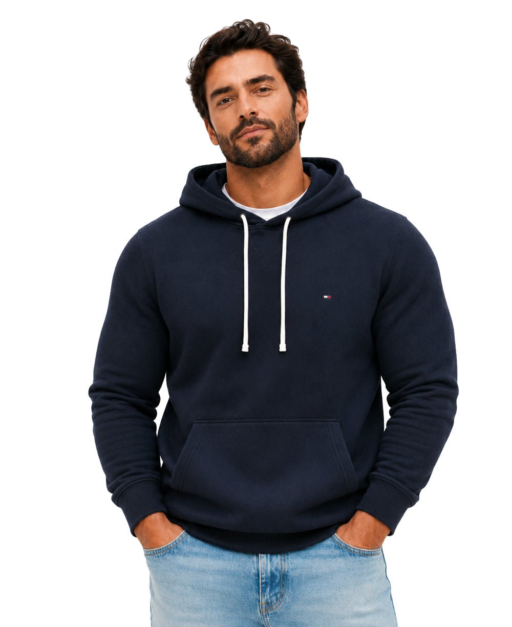 Moletom Azul Marinho Masculino Com Capuz Essential - Tommy Hilfiger