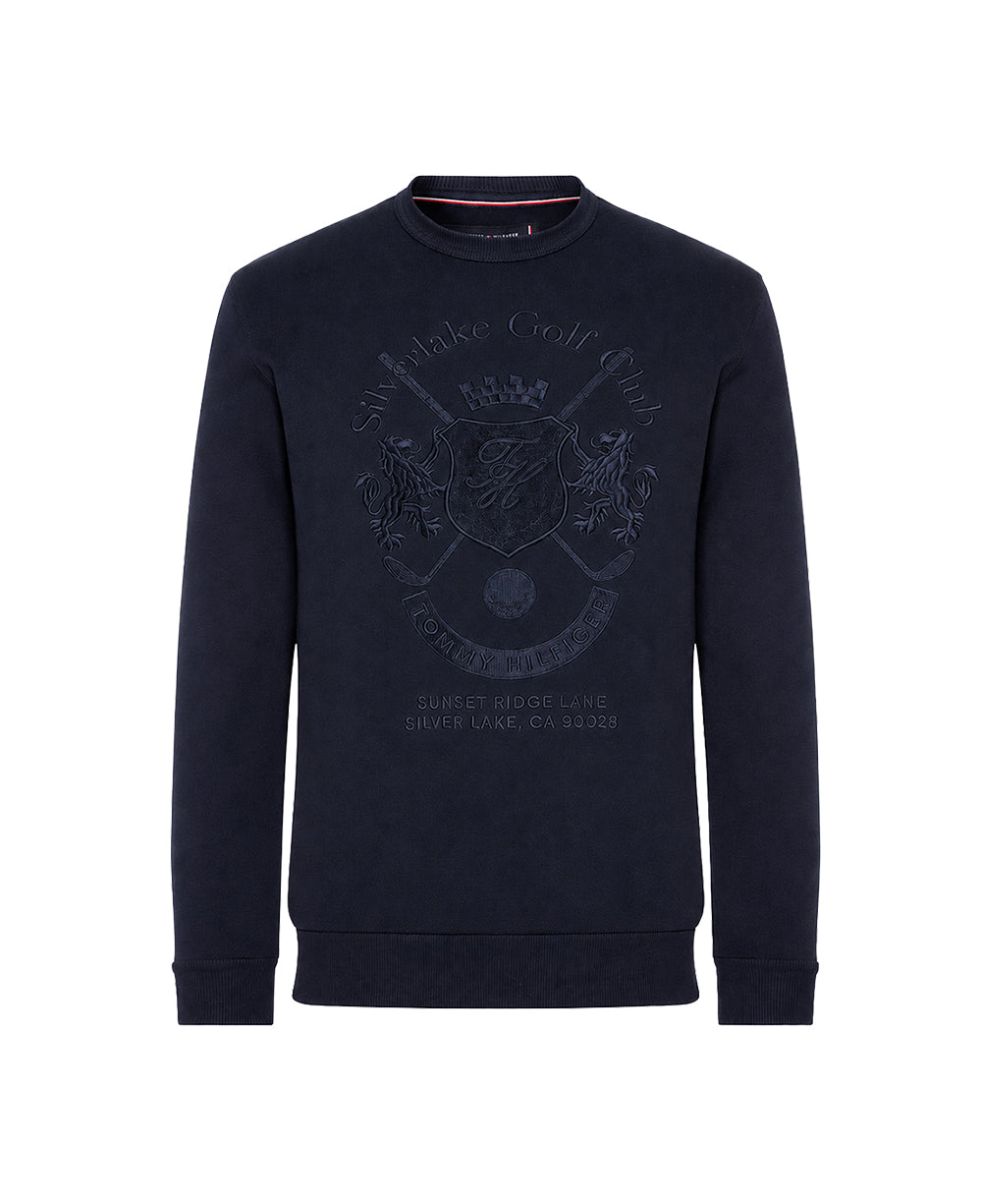 Moletom Azul Marinho Masculino Bordado Sem Touca - Tommy Hilfiger