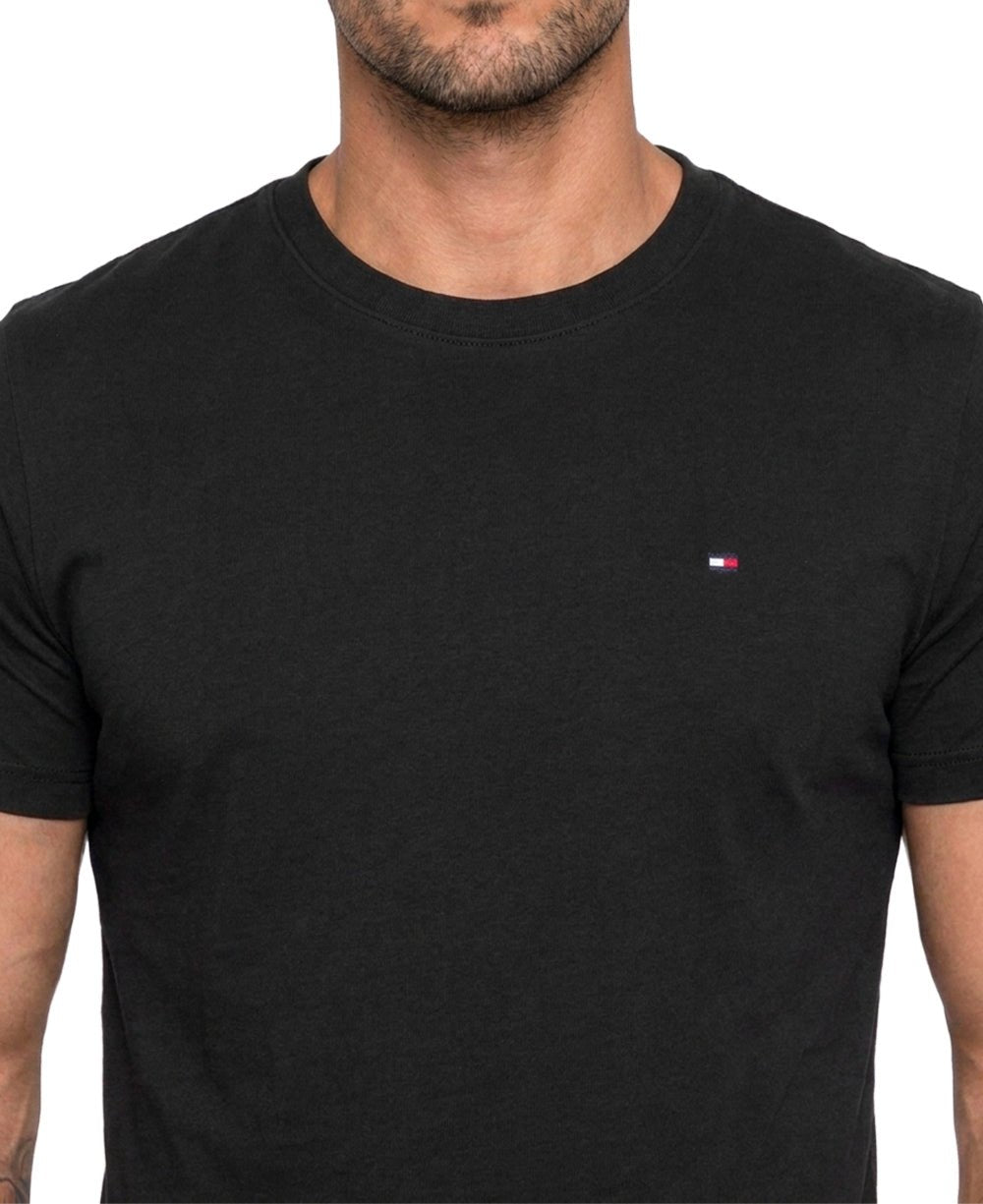 Camiseta Preta Masculina Clássic Cotton - Tommy Hilfiger