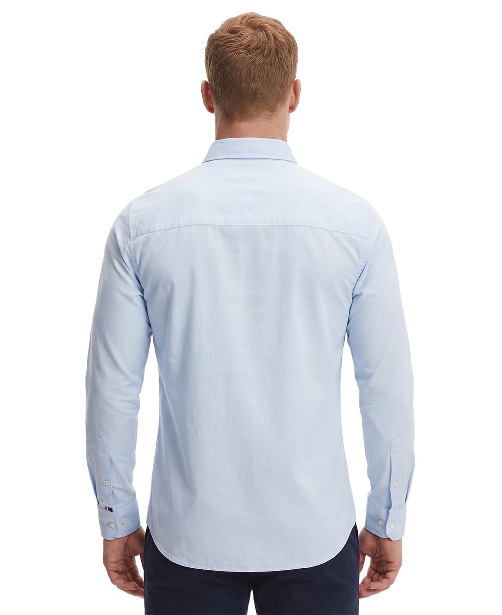 Camisa Social Azul Claro Masculina Regular Fit Strech - Tommy Hilfiger