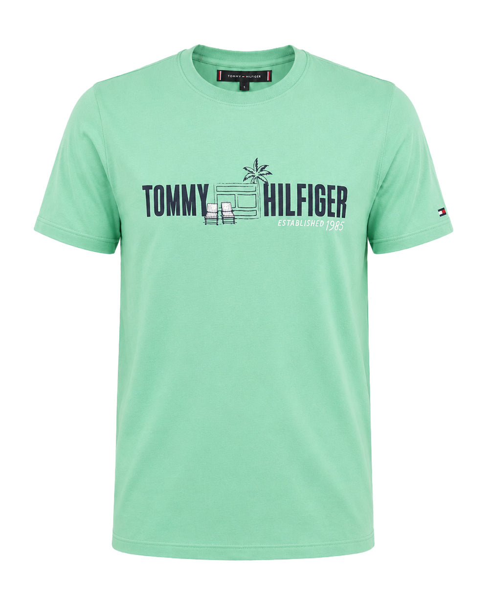 Camiseta Masculina Verde Menta Est. 1985 - Tommy Hilfiger