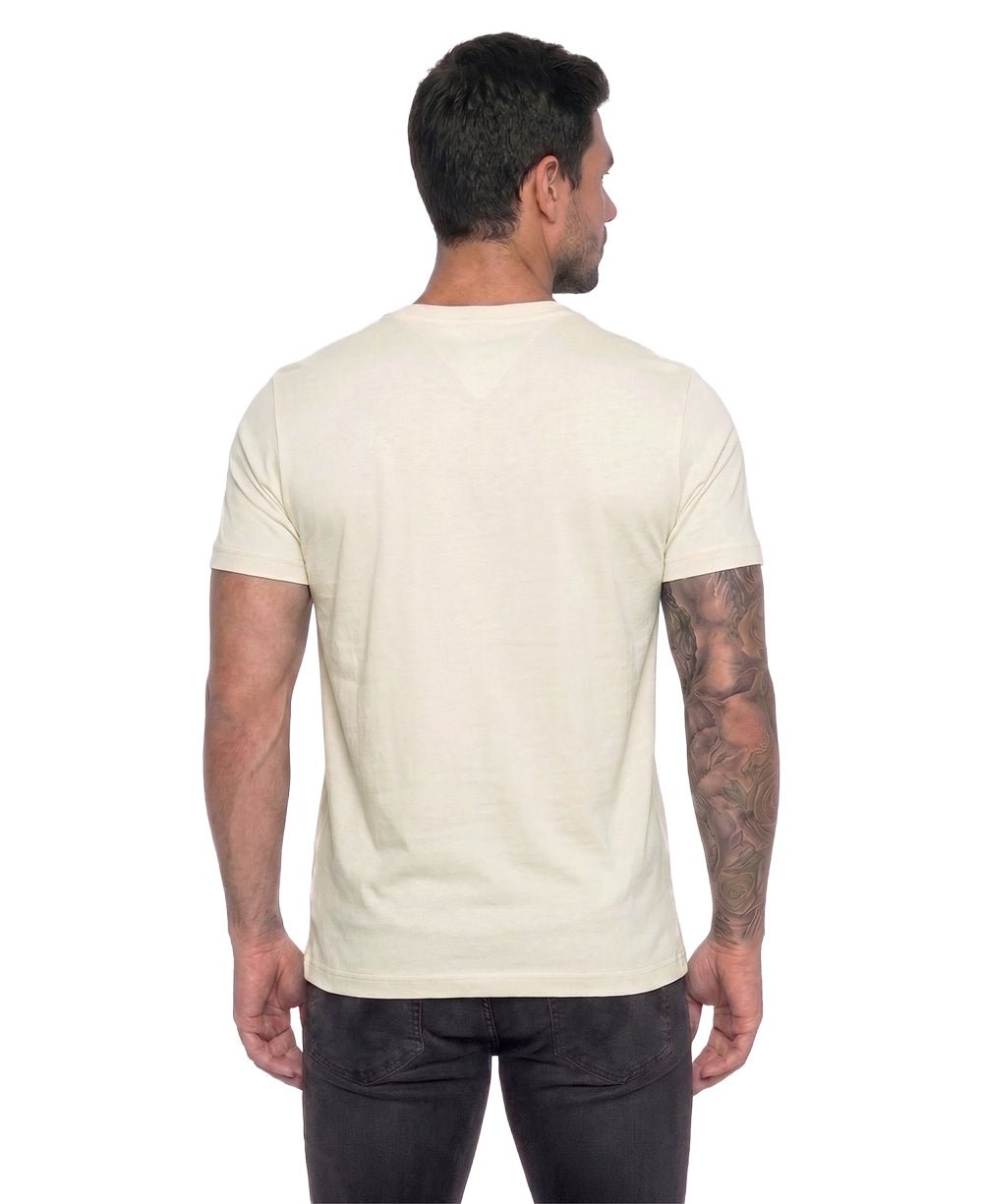 Camiseta Creme Masculina Classic Cotton - Tommy Hilfiger