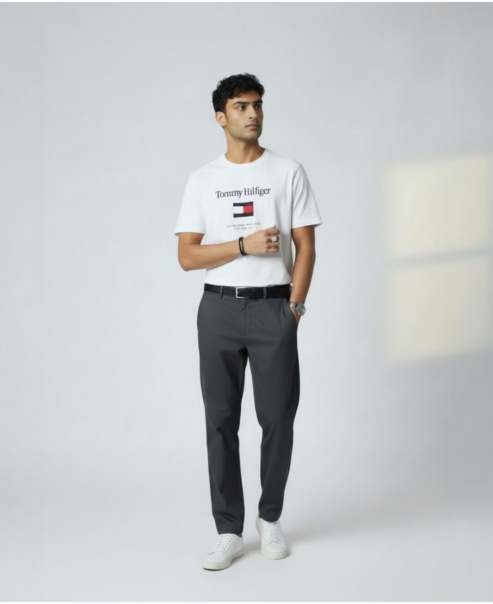Camiseta Branca Masculina Embro Flag Tee - Tommy Hilfiger