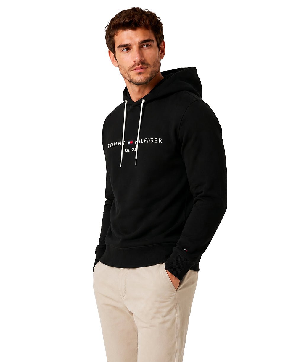 Moletom Preto Masculino 1985 Bordado - Tommy Hilfiger