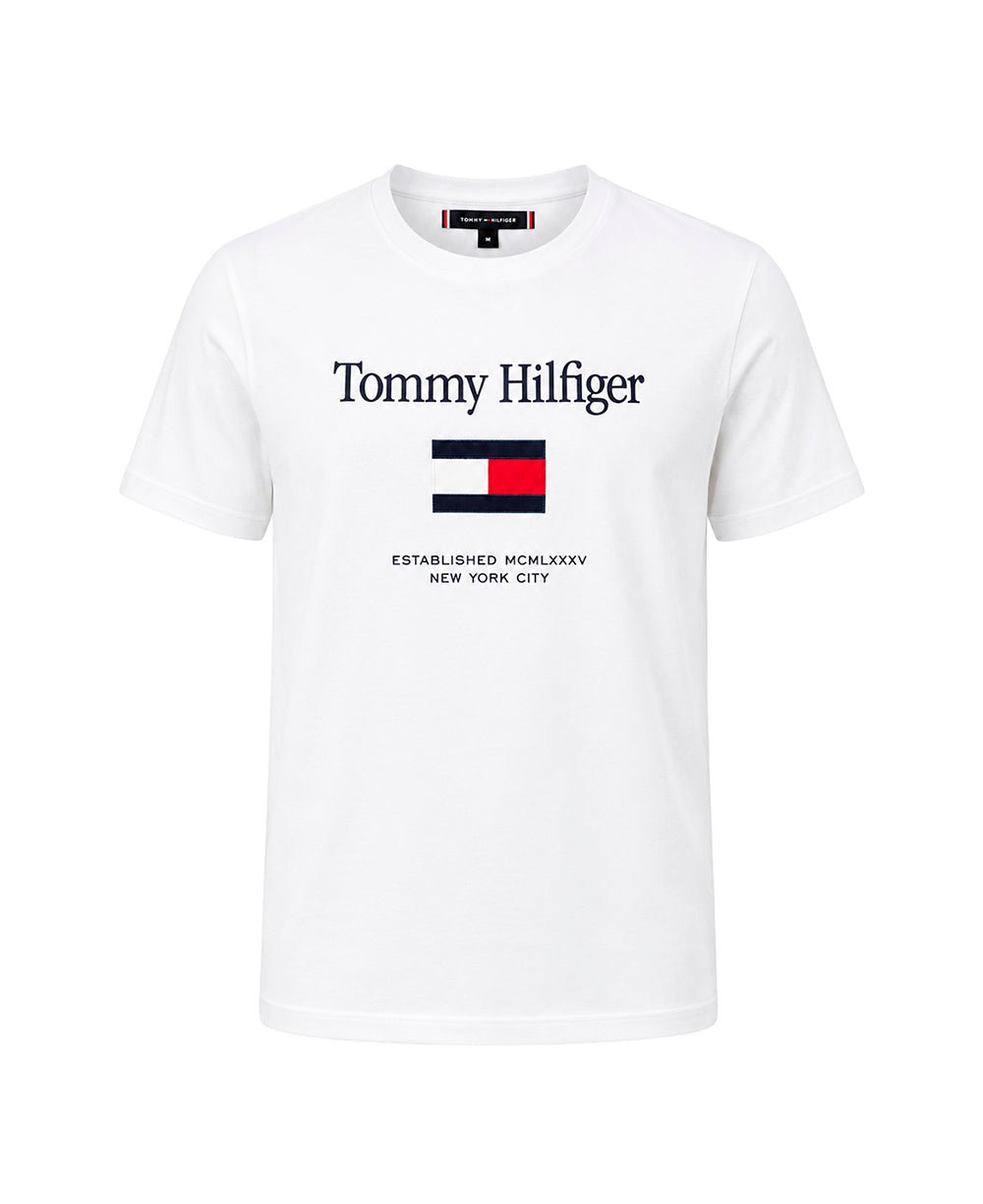 Camiseta Branca Masculina Embro Flag Tee - Tommy Hilfiger