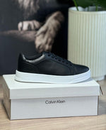 Tênis Preto Masculino De Couro Cano Baixo - Calvin Klein