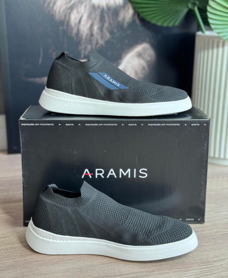 Tênis Preto Masculino Journey Knit - Aramis