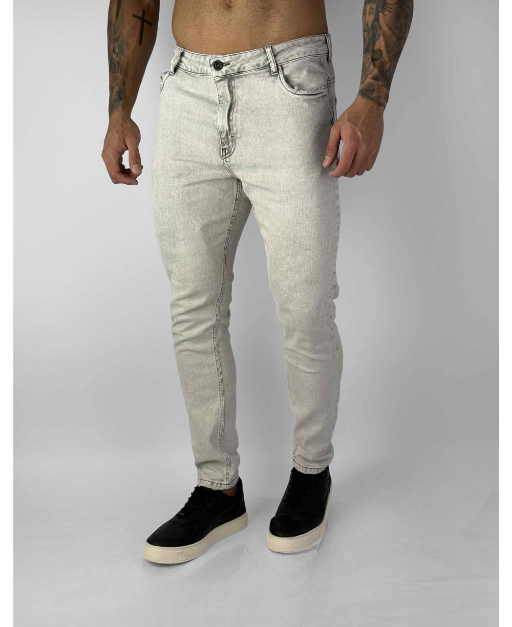Calça Jeans Gelo Cinza  Skinny - Visual Jeans