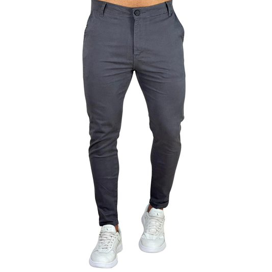 Calça Alfaiataria Cinza Masculina Super Skinny - Codi Jeans