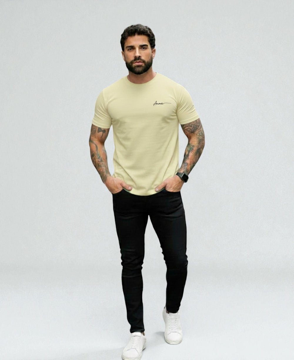 Camiseta Masculina Amarela Malha Regular - Aramis