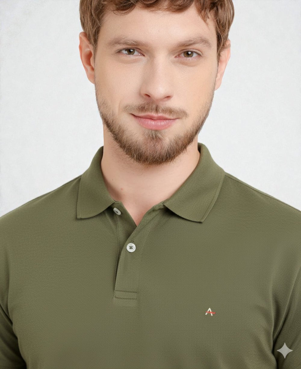 Camisa Polo Verde Militar - Aramis
