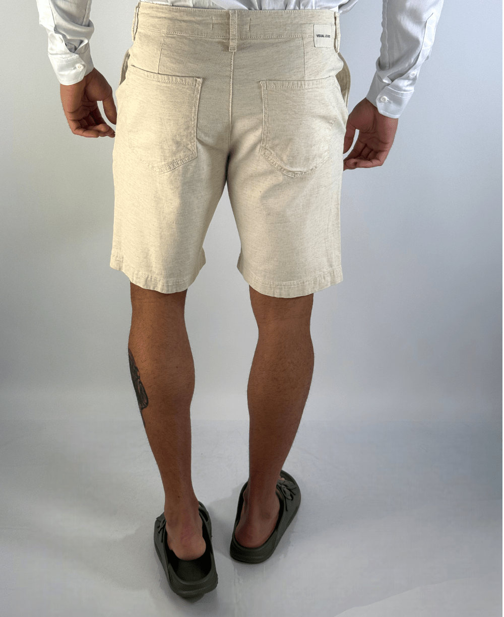 Bermuda Alfaiataria Gelo Masculino - Visual Jeans