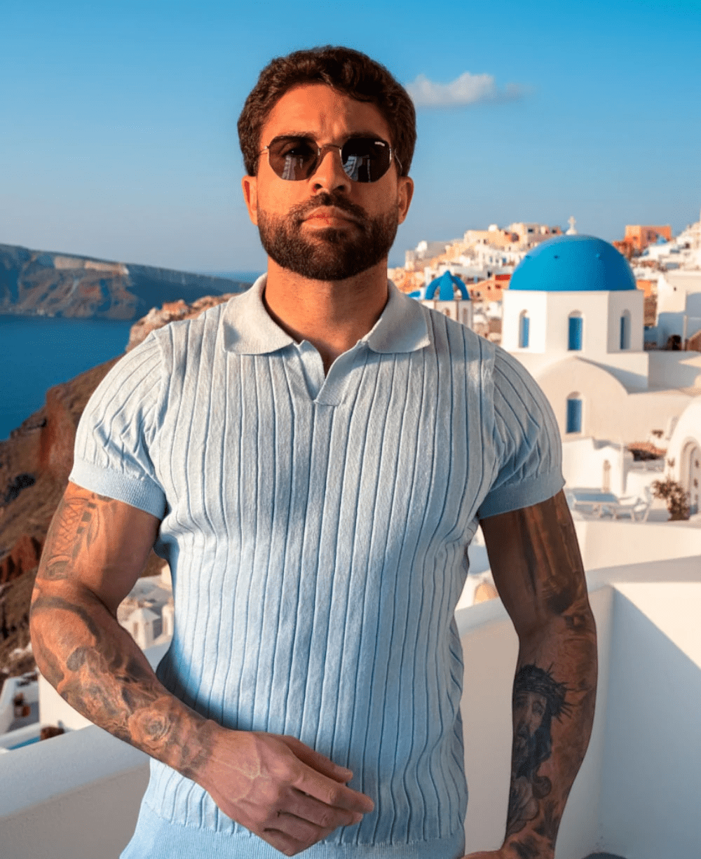 Polo Tricot Slim Masculino Capri - Per Pochi