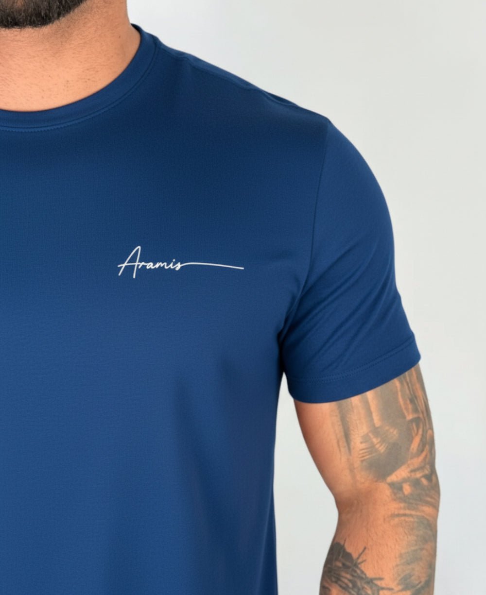 Camiseta Masculina Azul Malha Regular - Aramis