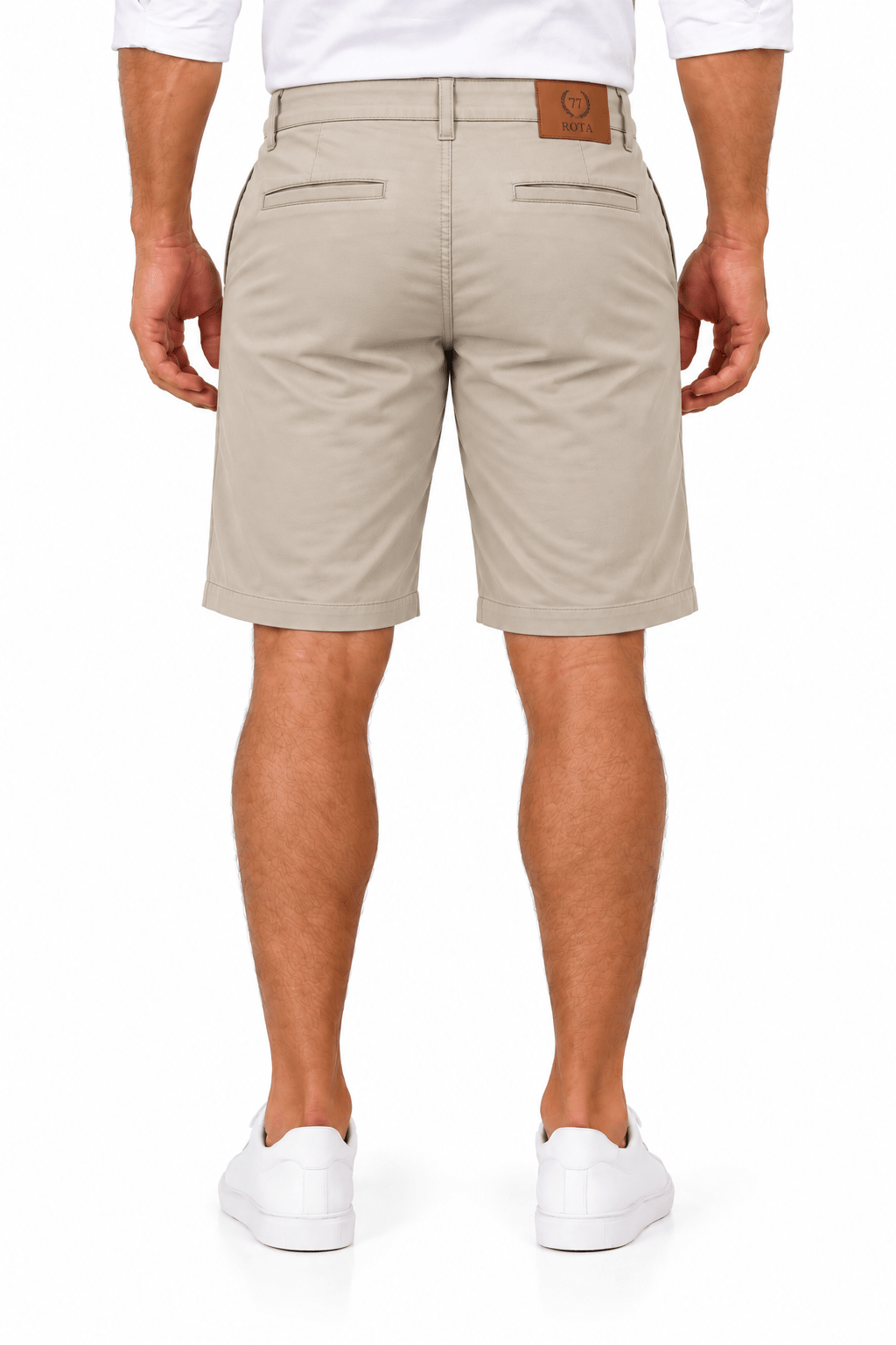 Bermuda Alfaiataria Areia Masculina Lisa - ROTA 77