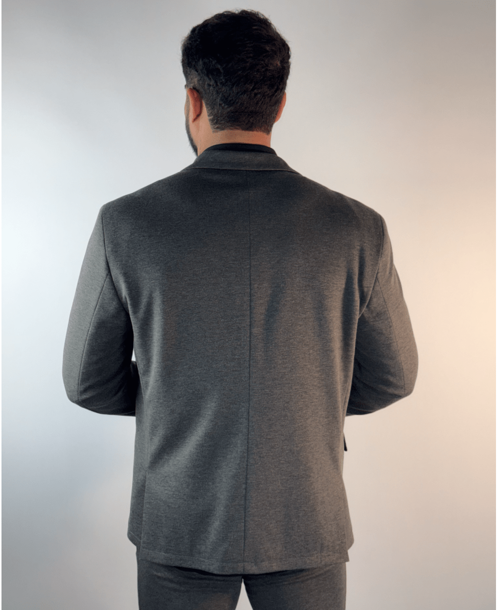 Blazer Mescla Escuro Piquet Slim - Guilherme Soul