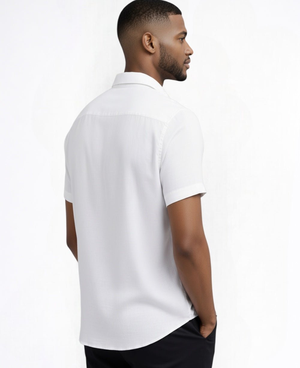 Camisa Branca Masculina Manga Curta - Per Pochi