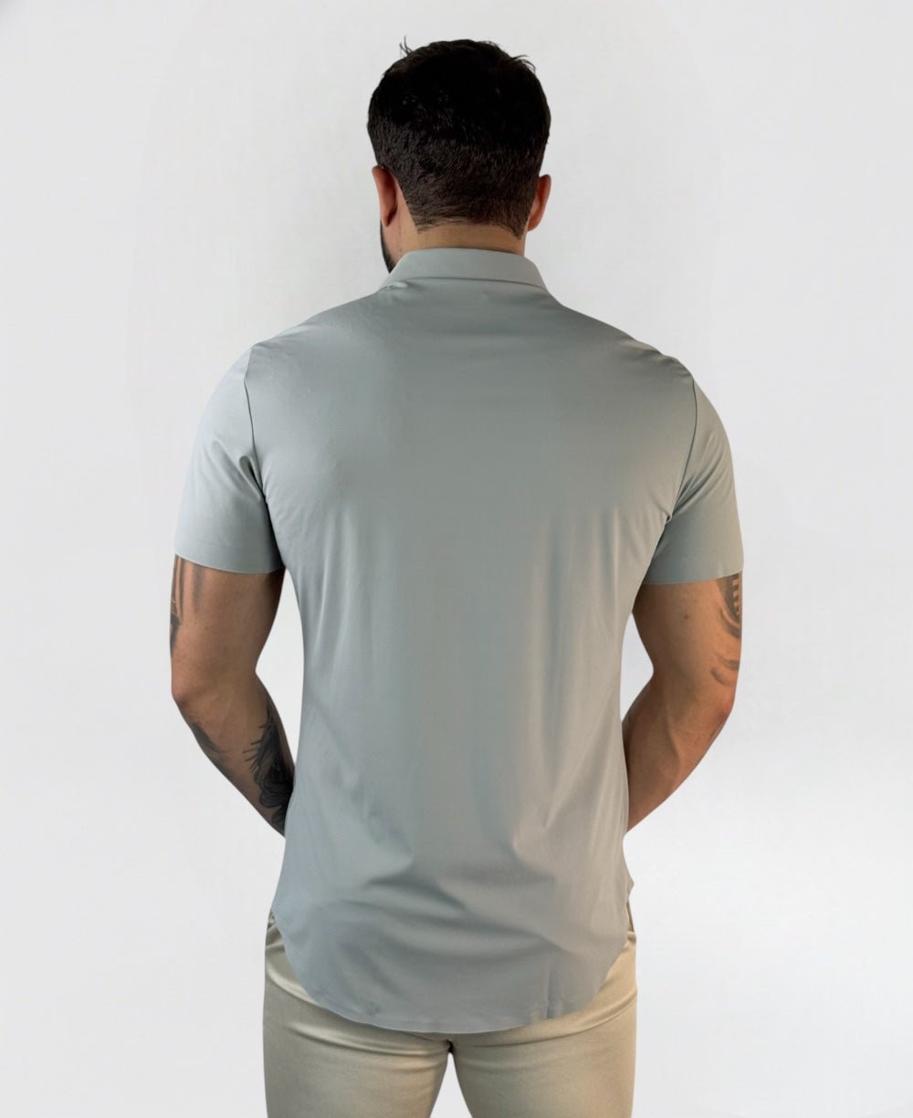Camisa Tech Poliamida sem Costura Cinza - Per Pochi