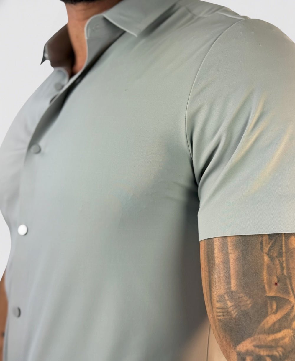 Camisa Tech Poliamida sem Costura Cinza - Per Pochi