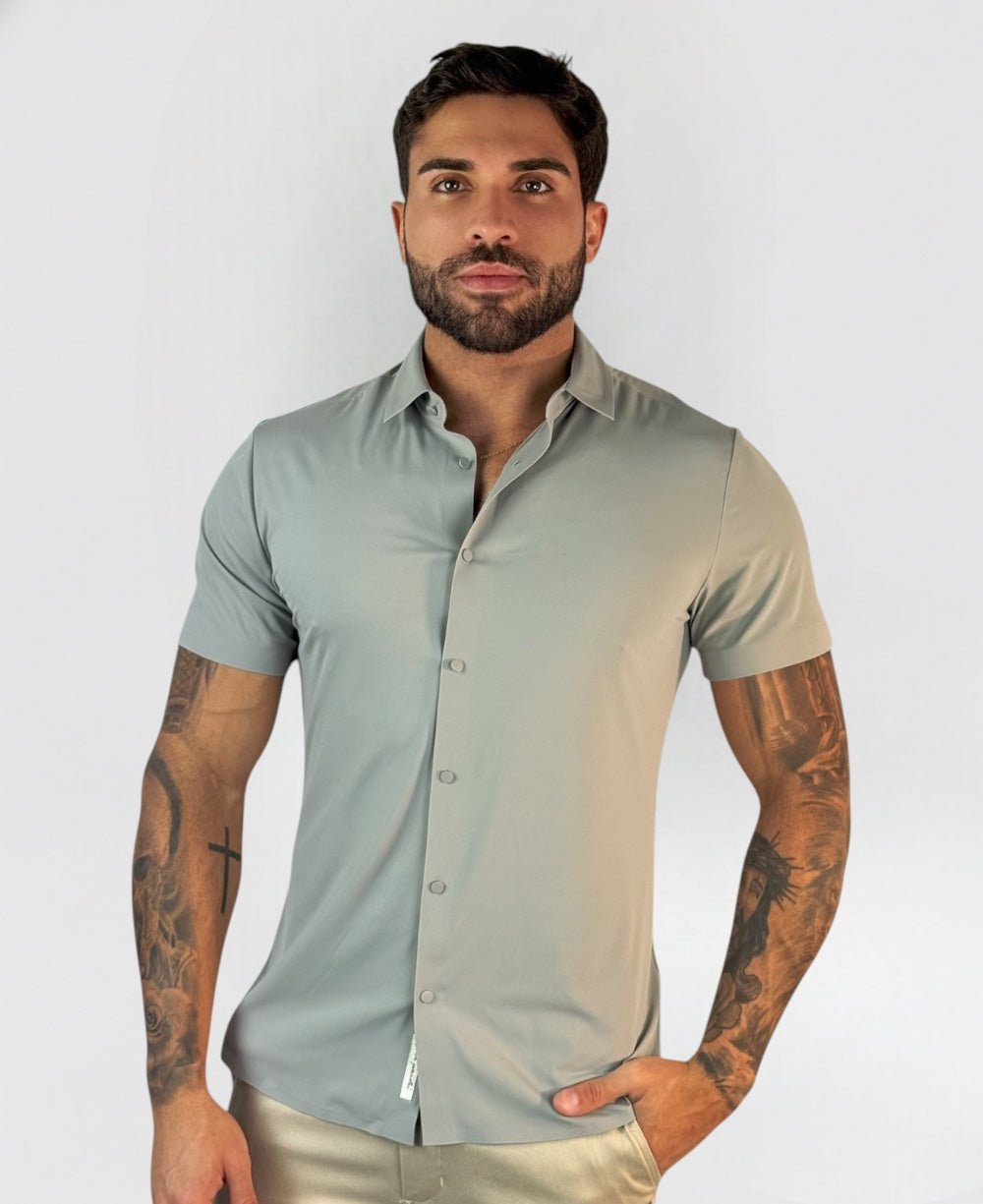 Camisa Tech Poliamida sem Costura Cinza - Per Pochi
