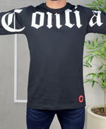 Camiseta Oversize Preta Masculina Com Logo No Peito - Confia No Pai