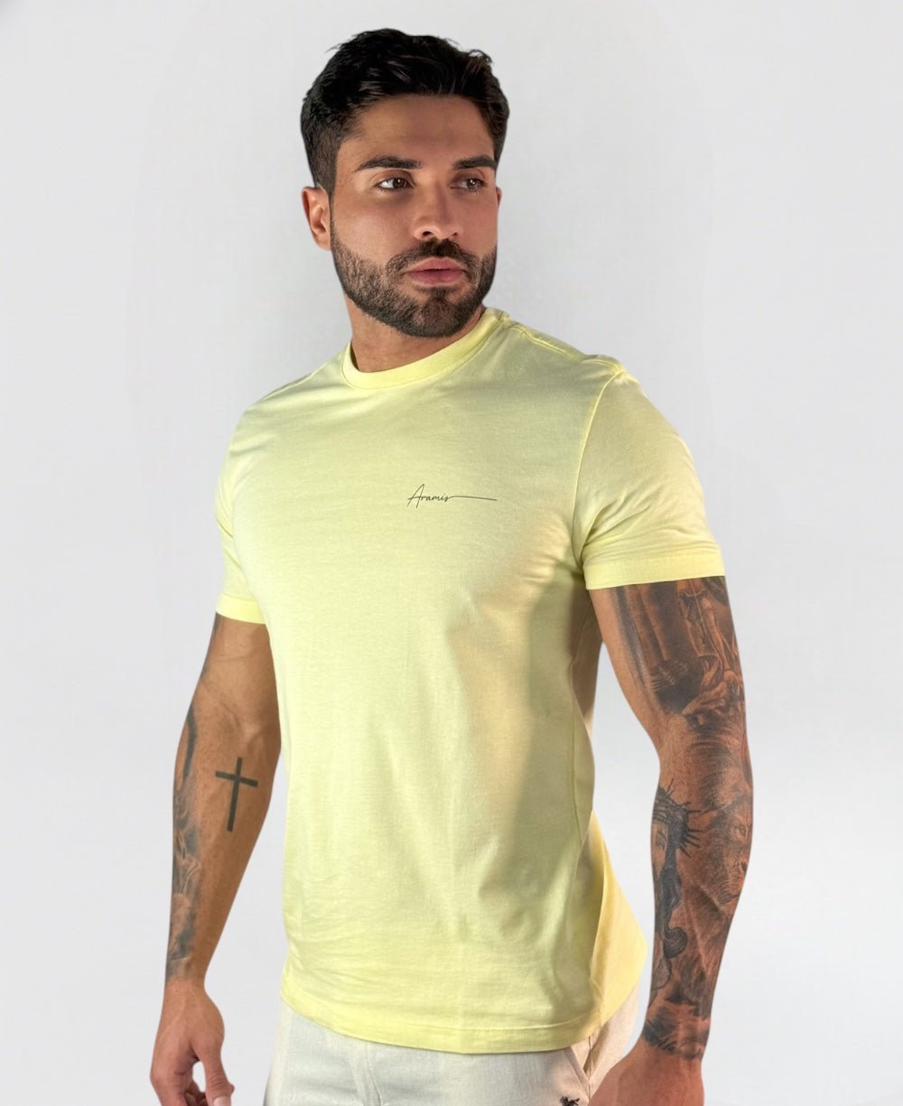 Camiseta Masculina Amarela Malha Regular - Aramis