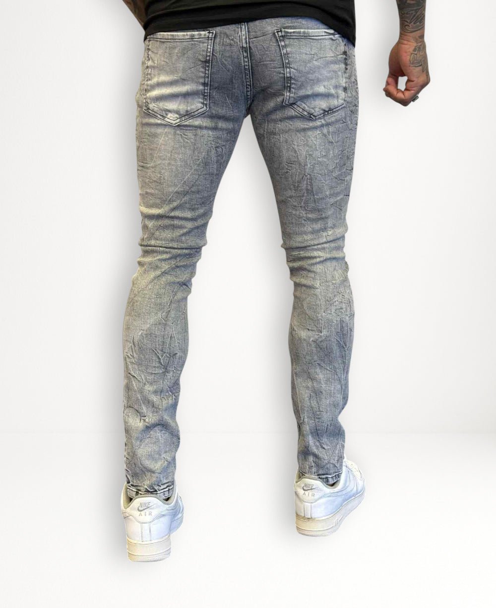 Calça Jens Cinza Mescla Patch - City Denim