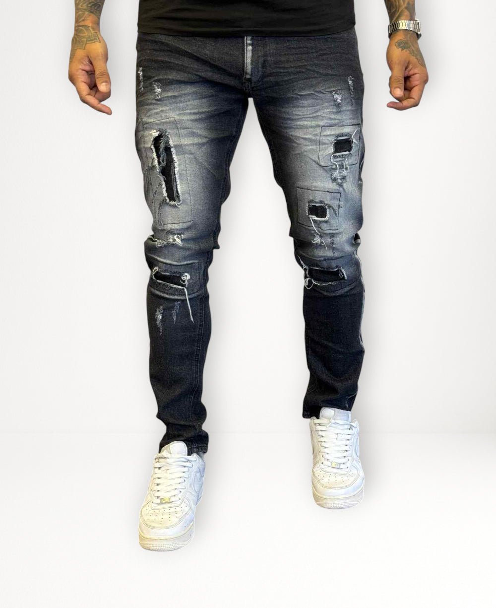 Calça Jens Cinza Chumbo Destroide - City Denim