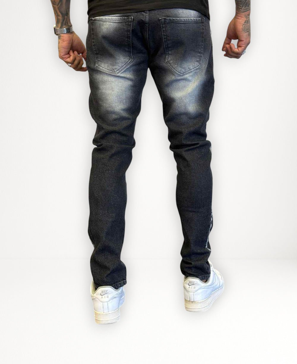 Calça Jens Cinza Chumbo Destroide - City Denim