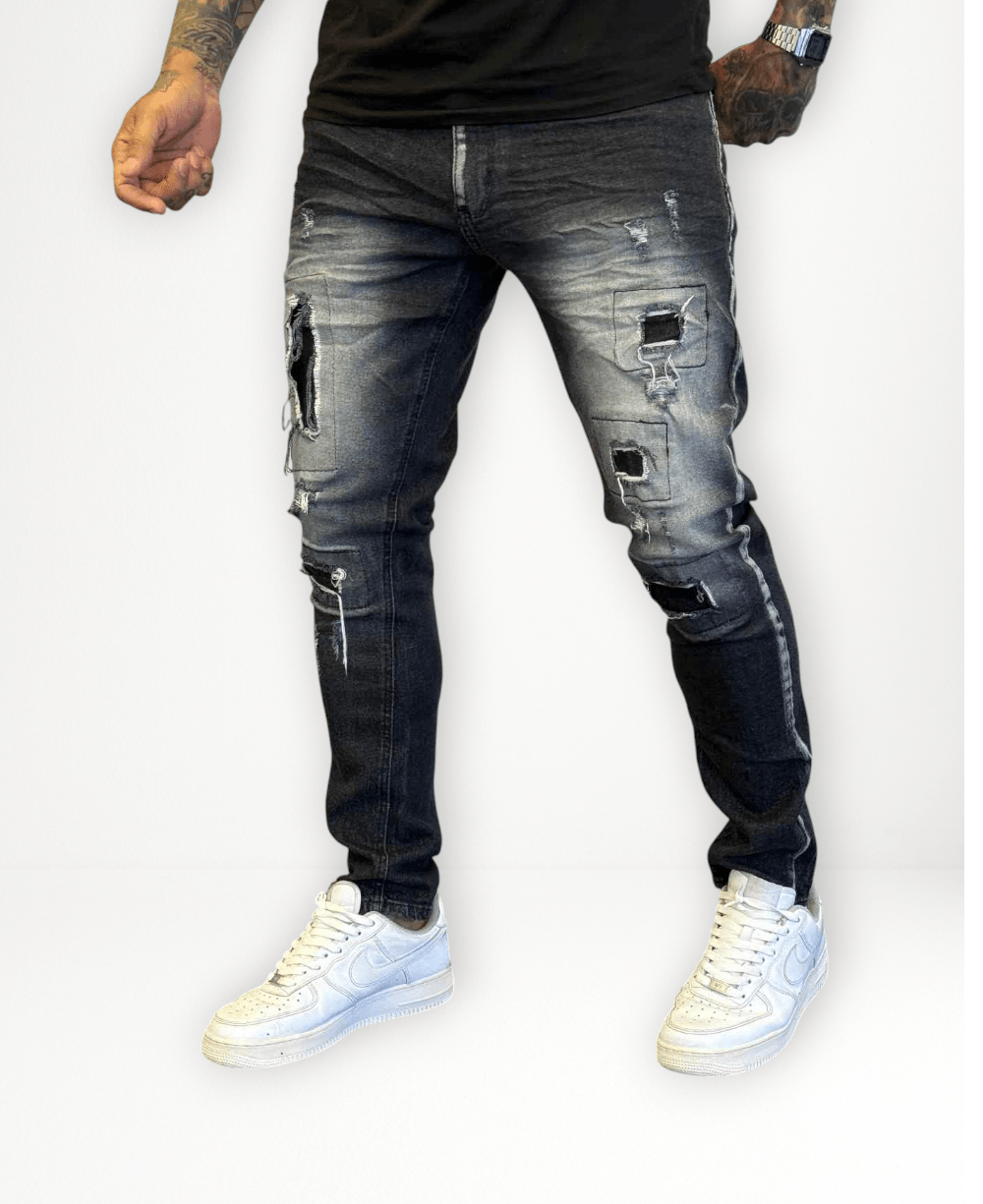 Calça Jens Cinza Chumbo Destroide - City Denim