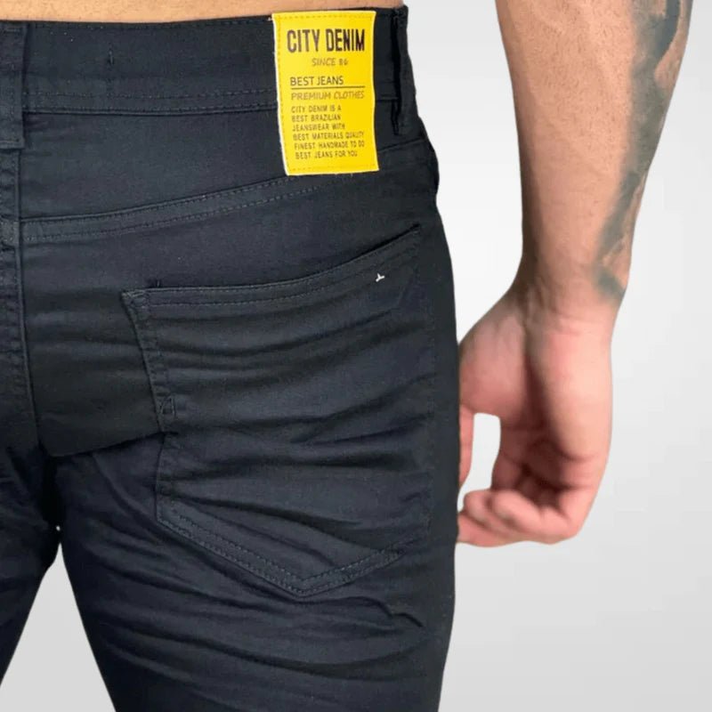 Calça Jeans Preta Masculina Skinny Lisa - City Denim