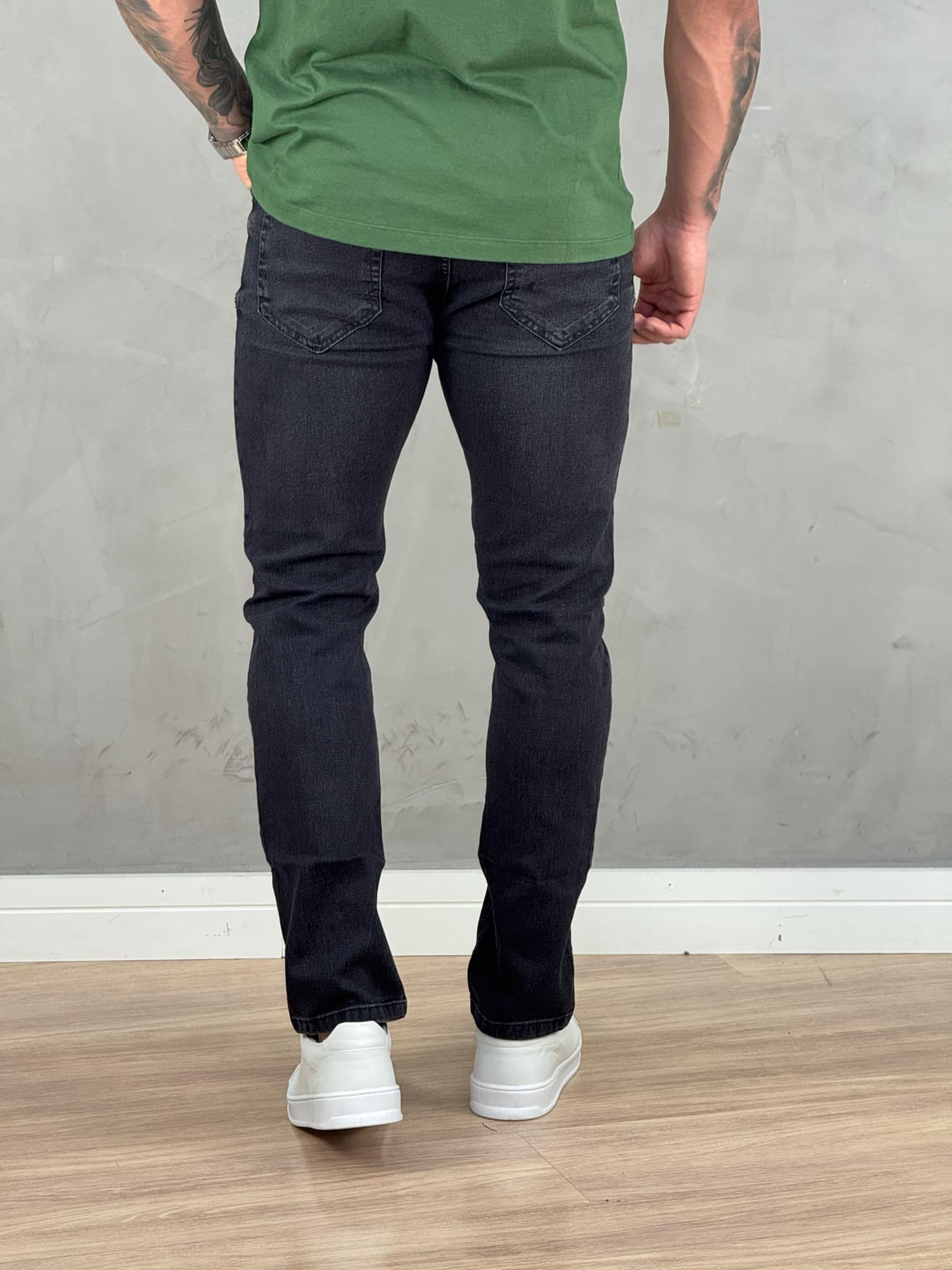 Kit 2 Calças Preta e Mescla Jeans Masculino Slim - Keep Work