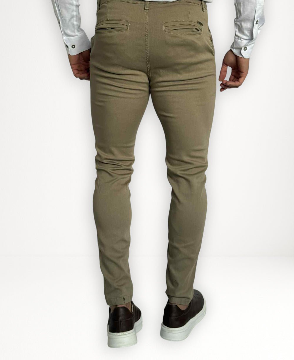 Calça Alfaiataria Caqui Slim Masculina - Codi Jeans