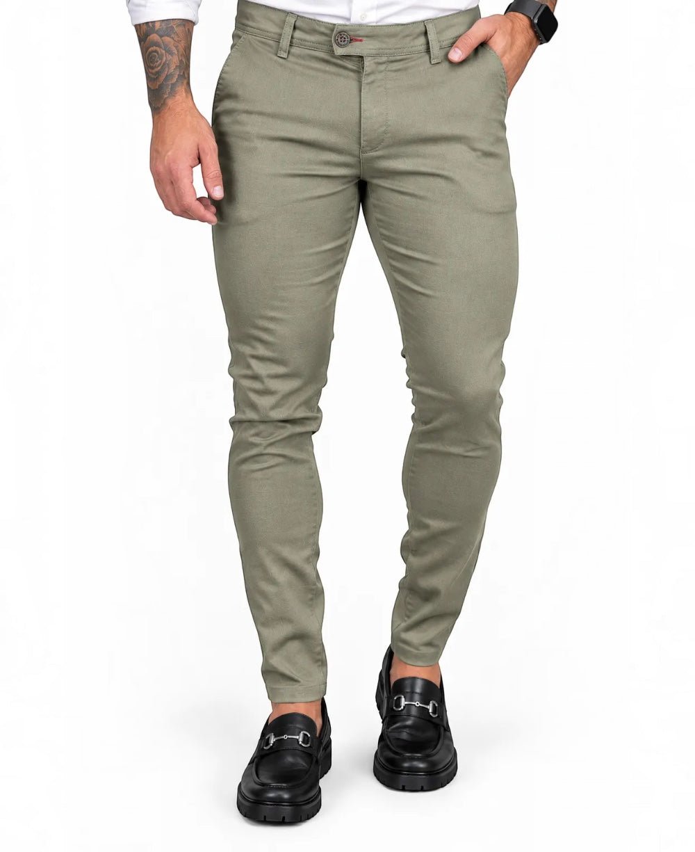 Calça Alfaiataria Caqui Masculina Skinny - Paladho´s