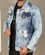 Jaqueta Jeans Médio Masculino Com Bolsos Na Frente - Jay Jones