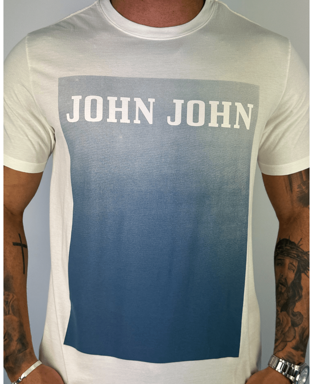 Camiseta T-Shirt Regular Fit Post Sun Off White - John John