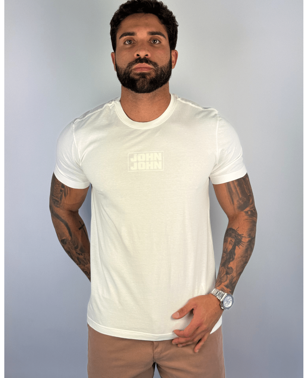 Camiseta T-Shirt Sl Square Off White - John John