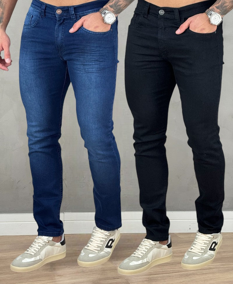 Kit 2 Calças Jeans Masculino Slim - Keep Work