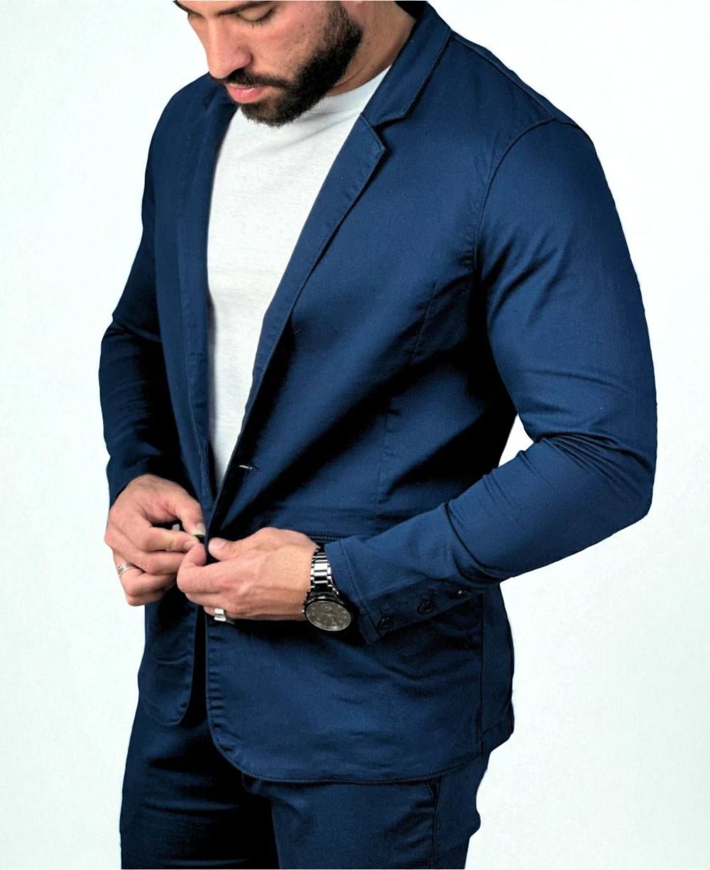 Blazer Azul Royal Masculino Básico Com Bolso - Paladho´s Jeans Wear