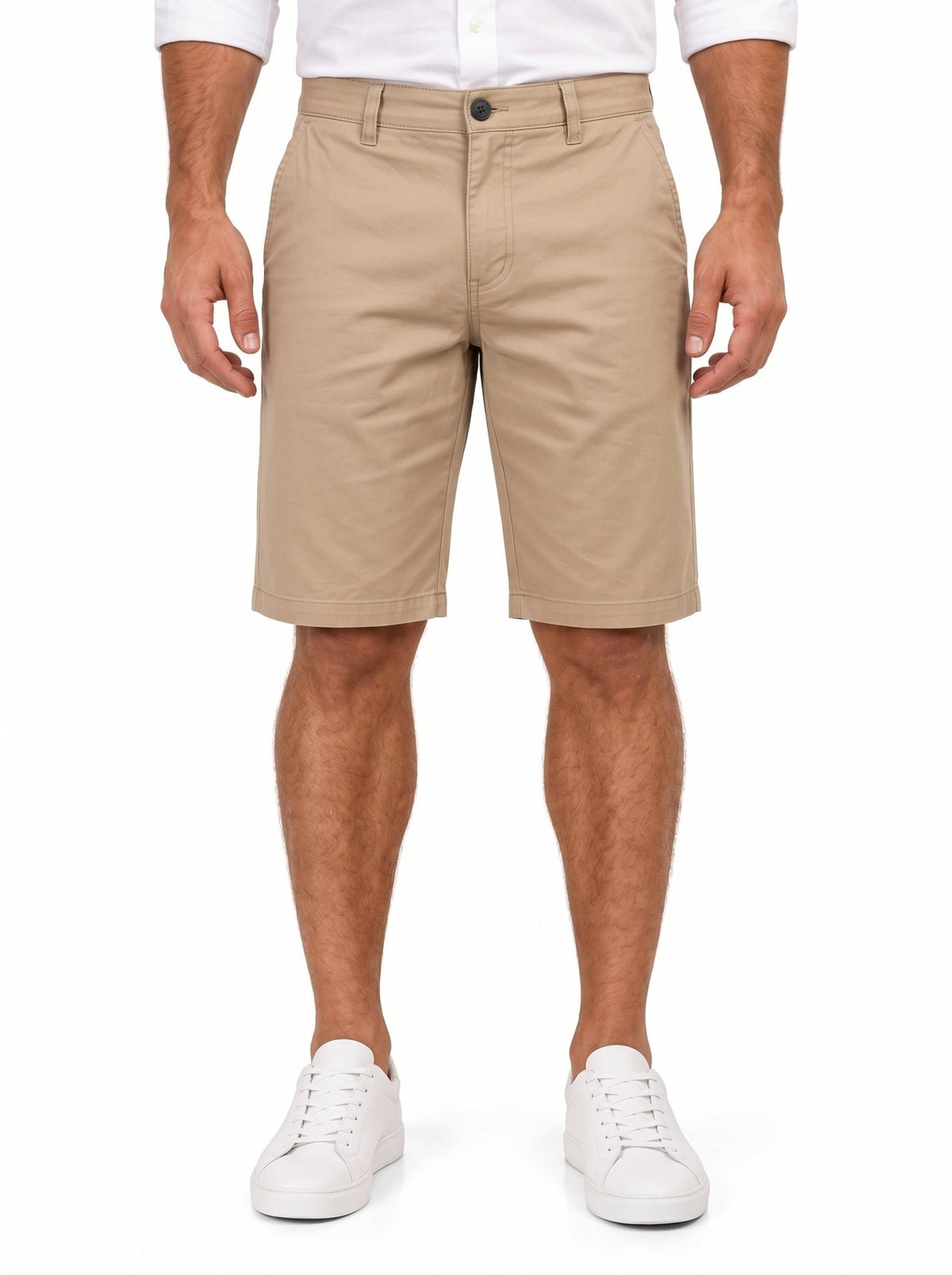Bermuda Alfaiataria Areia Masculina Lisa - ROTA 77