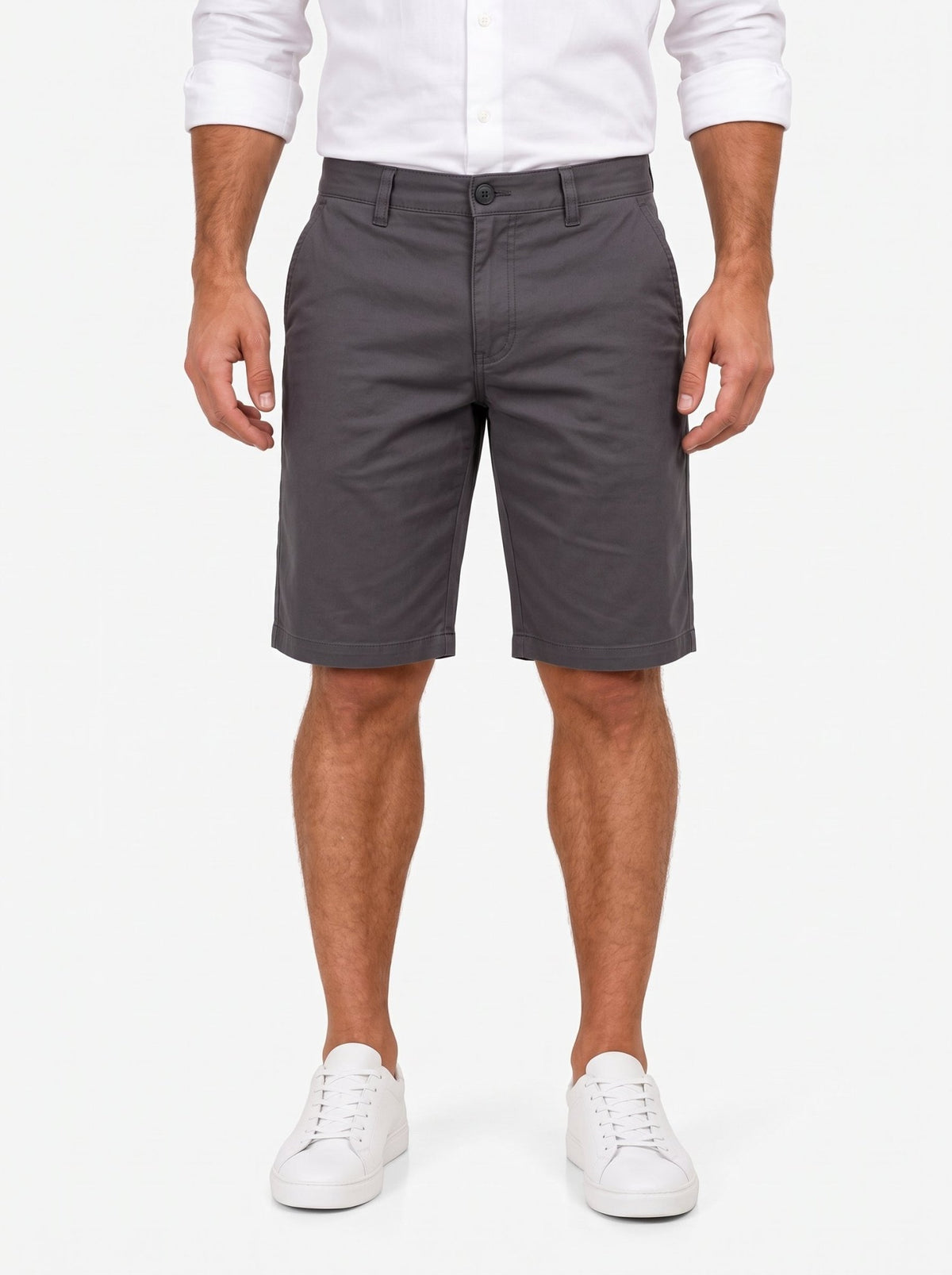 Bermuda Alfaiataria Chumbo Masculina Lisa - ROTA 77