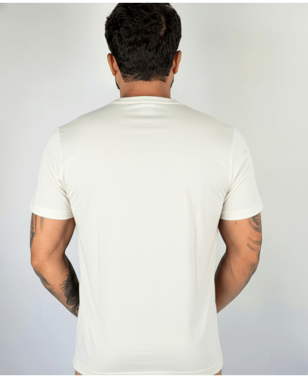 Camiseta Masculina Off White Malha Regular - Aramis