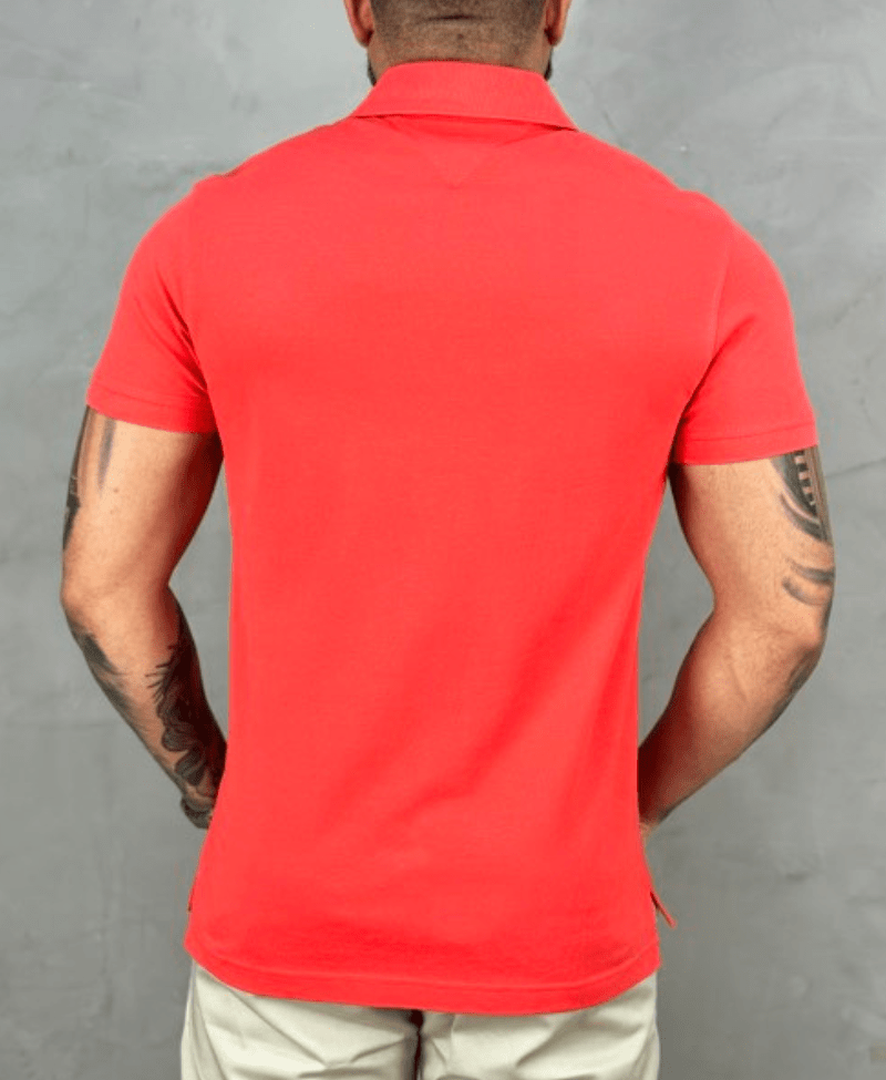 Camisa Polo Coral Masculina 1985 Slim Fit - Tommy Hilfiger