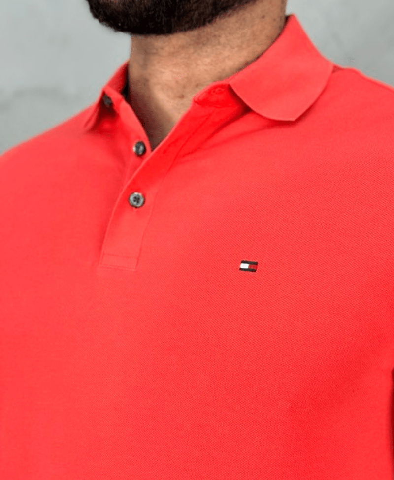 Camisa Polo Coral Masculina 1985 Slim Fit - Tommy Hilfiger