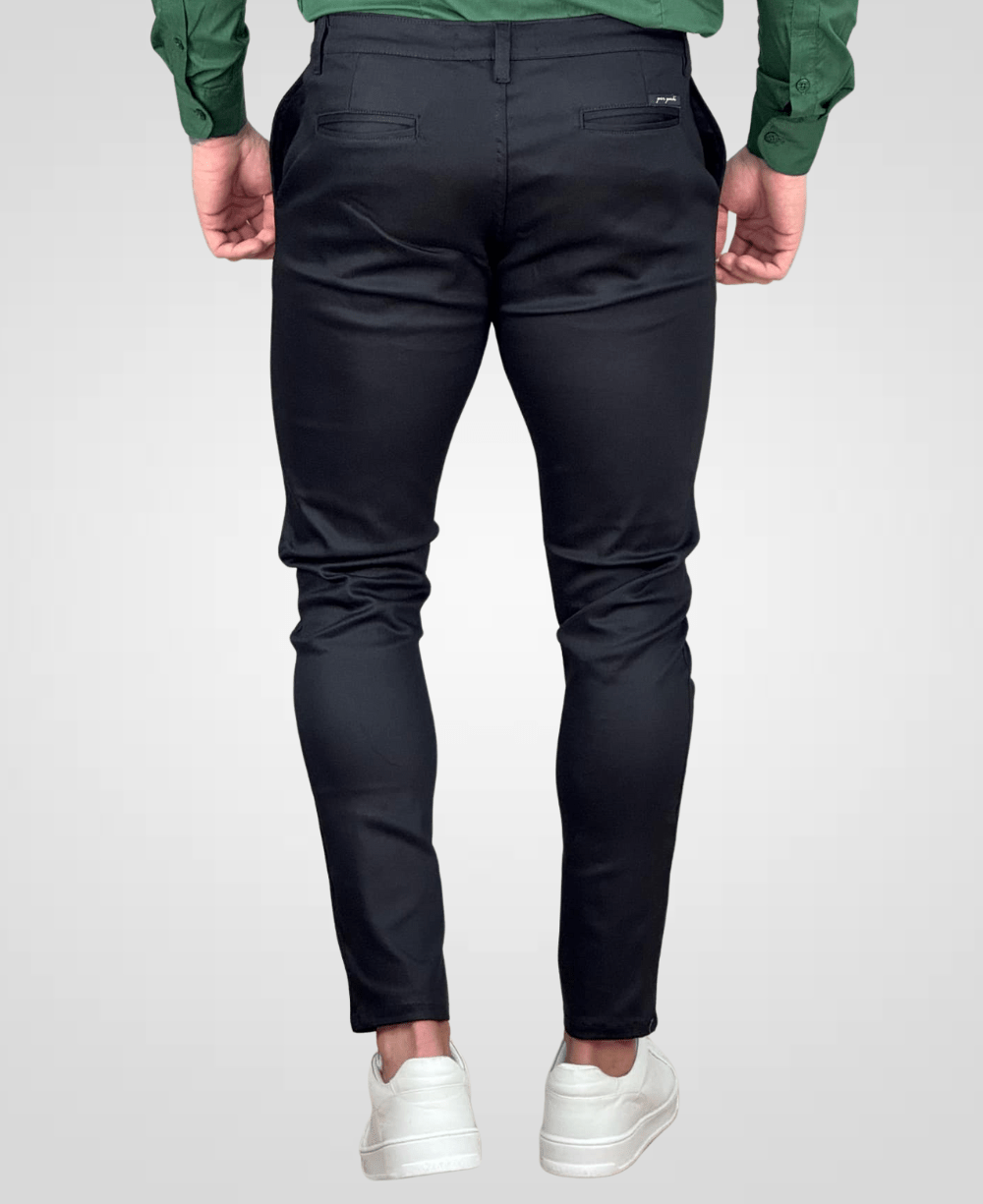 Calça Alfaiataria Preto Masculina Transpassado - Per Pochi