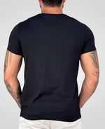 Kit 2 Camisetas Azul Marinho e Preto Masculino Pima - Tommy Hilfiger