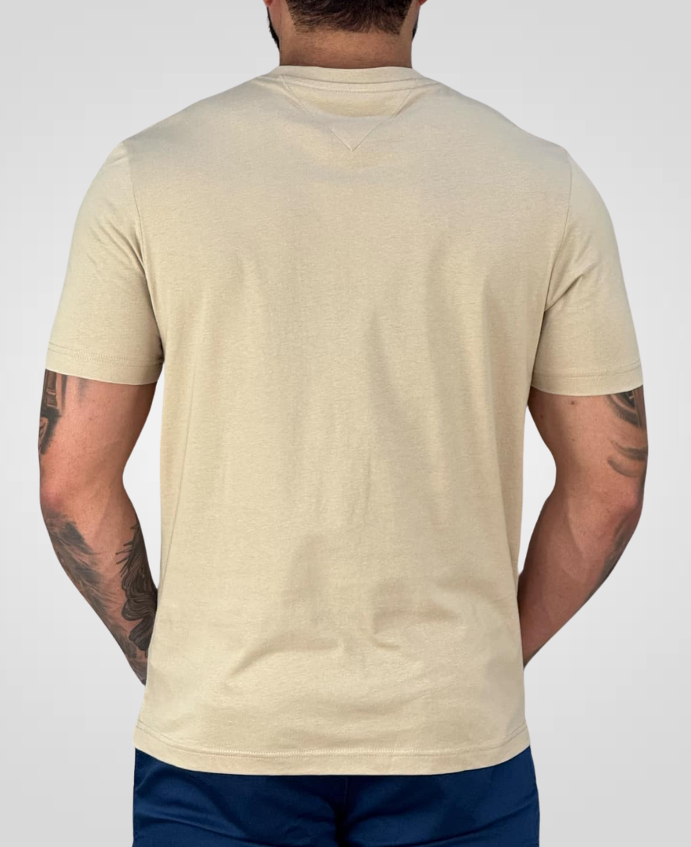Camiseta Caqui Masculina Chest Insert Tee - Tommy Hilfiger