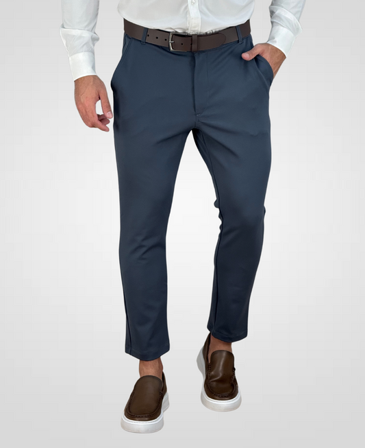 Calça Alfaiataria Cinza Chumbo Masculina Slim - DLZ