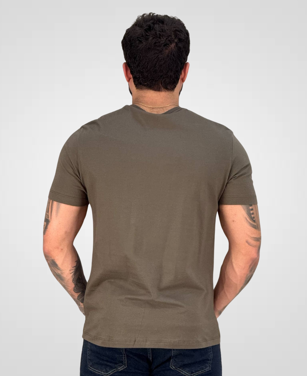 Camiseta Marrom Masculina Malha Regular - Aramis